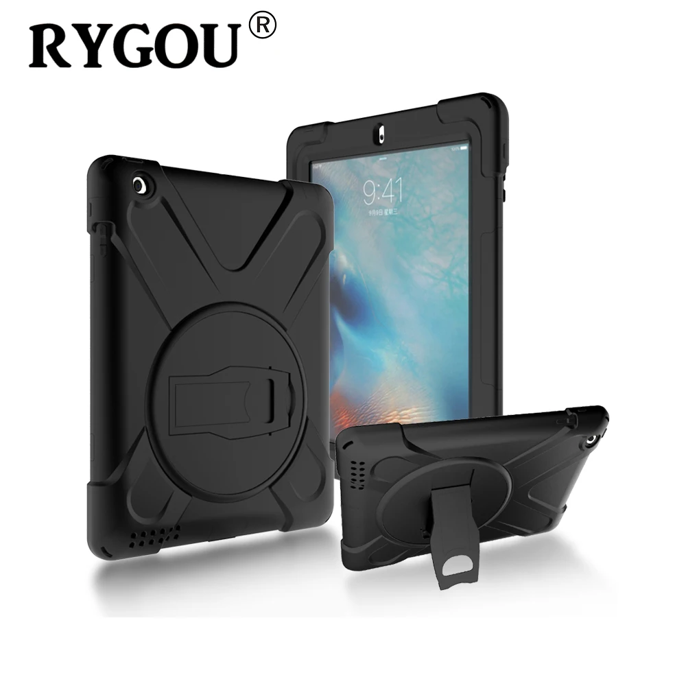 RYGOU For Apple ipad air 2 Case Spider Military Heavy Duty Waterproof Dust/Shock Proof Tablet Case for iPad air 2 Release 2014 apple-ipad-case