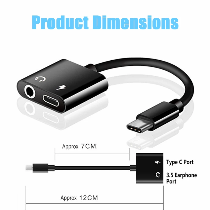 USB C к разъему 3,5 type C Кабель-адаптер для huawei P20 Pro Xiaomi Redmi Note 7 зарядка OTG usb type C 3,5 мм AUX преобразователь для наушников