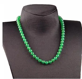 

High quality Fine jewelry green agate Chalcedony fine jewelry Natural necklace Jade Boutique Pendant necklace