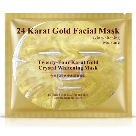 BIOAQUA 24 K Золотая отбеливающая маска для лица Питательный Коллаген Кристалл увлажняющая маска для лица Антивозрастной уход за кожей против морщин - Цвет: 24K Gold