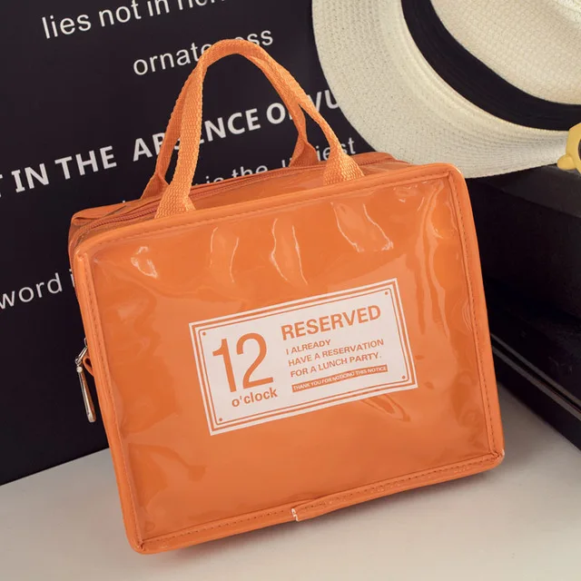 Не пропустите термо сумки для обедов, Термосумка Изолированные сумки для обедов для женщин Дети Термо сумка Ланч-бокс высокой емкости пищевые сумки для пикника - Цвет: Big  Orange