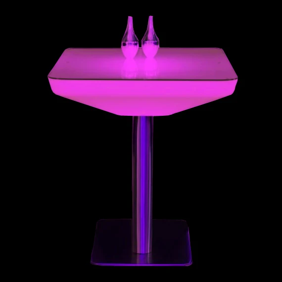 Разноцветный разноцветный кофейный столик RGB с изменяющимся освещением из