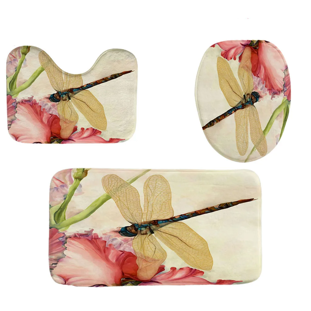 Water Absorption Bathroom Mat Coral Fleece Living Room Floor Mat Kitchen Carpet Anti-slip Bath Rug Doormat 40*60/50*80/60*90/3pc