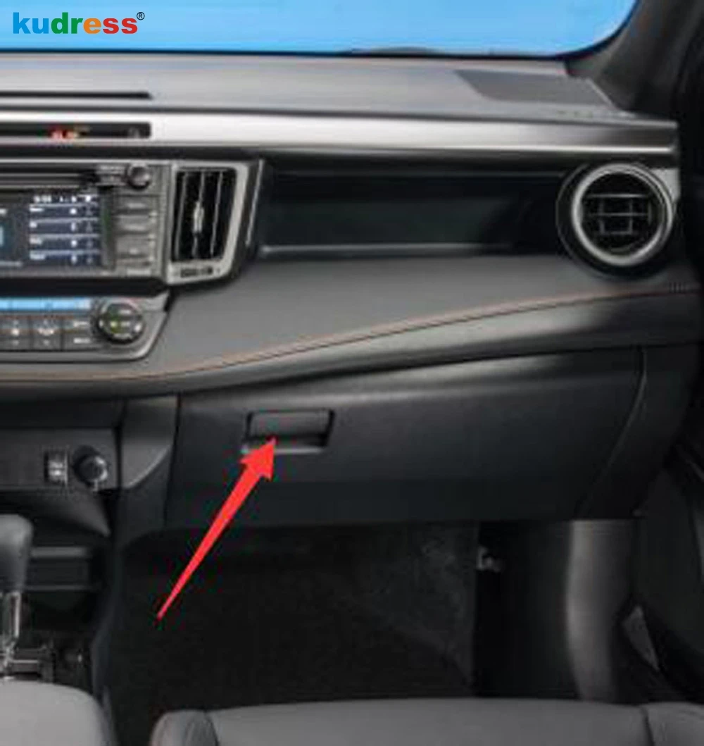 

For Toyota RAV4 RAV 4 2016 2017 2018 ABS Matte Gloves Box Handle Buckle Cover Trim Auto Decoration Trims Car Styling 2pcs