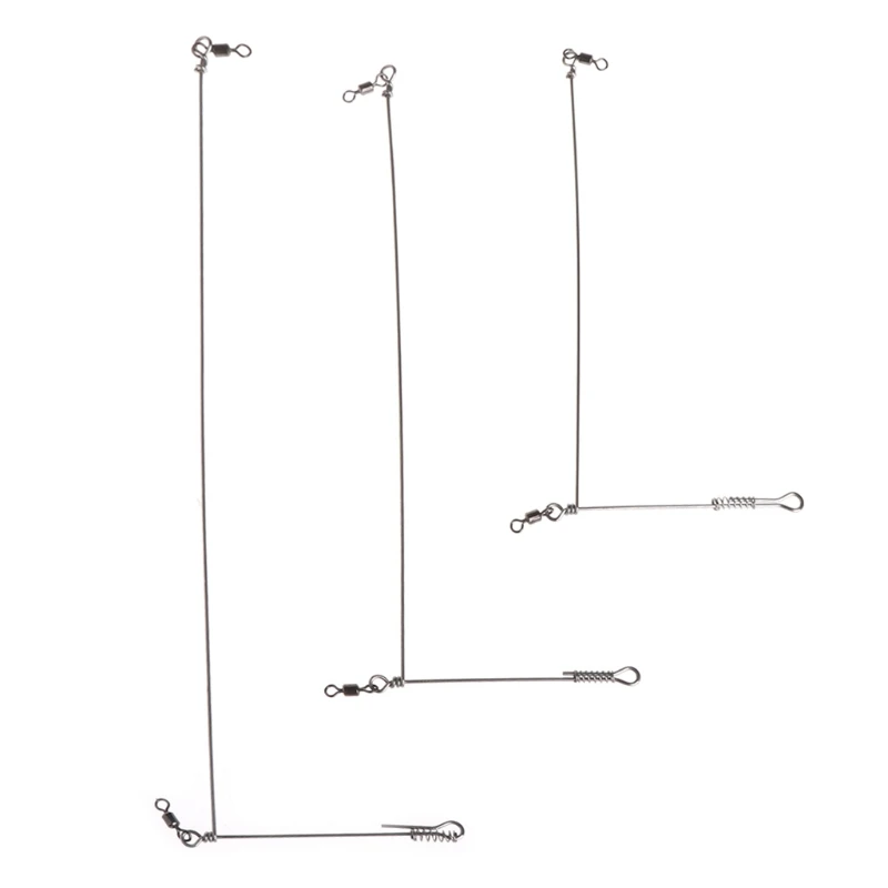

Stainless Steel Fishing Arm Branch Wire With Swivel Hook Connector Balance Twist