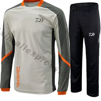 

Hiking Summer Men Breathable Anti-uv 2019 Daiwa Fishing Clothing Sets Protection Outdoor Sportswear Suit Fishing Shirt Pants