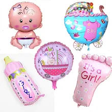 P1303 HOT 5pcs/set baby shower decorations foil balloons lovely baby shower air balls girls birthday party decoration supplies
