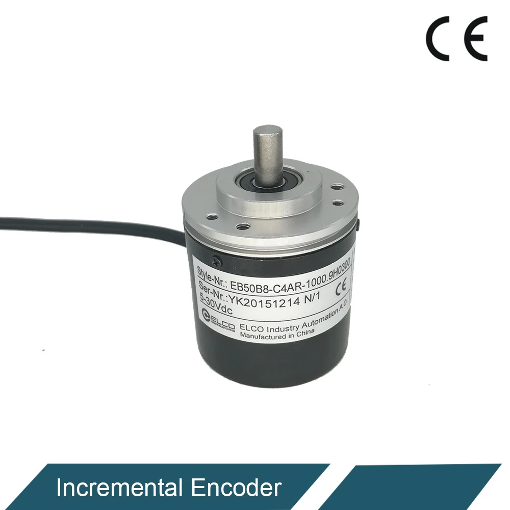 Elco Encoder Eb50b8c4ar500 9h0300 500ppr 50mm Size Npn Output 8mm Solid Shaft Rotary Optical