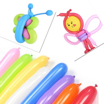 

100pcs/lot Magic Balloons Long Balloon Modelling Latex balloons Clown balls Assorted many Color Toys 1.8g/pcs children balloons