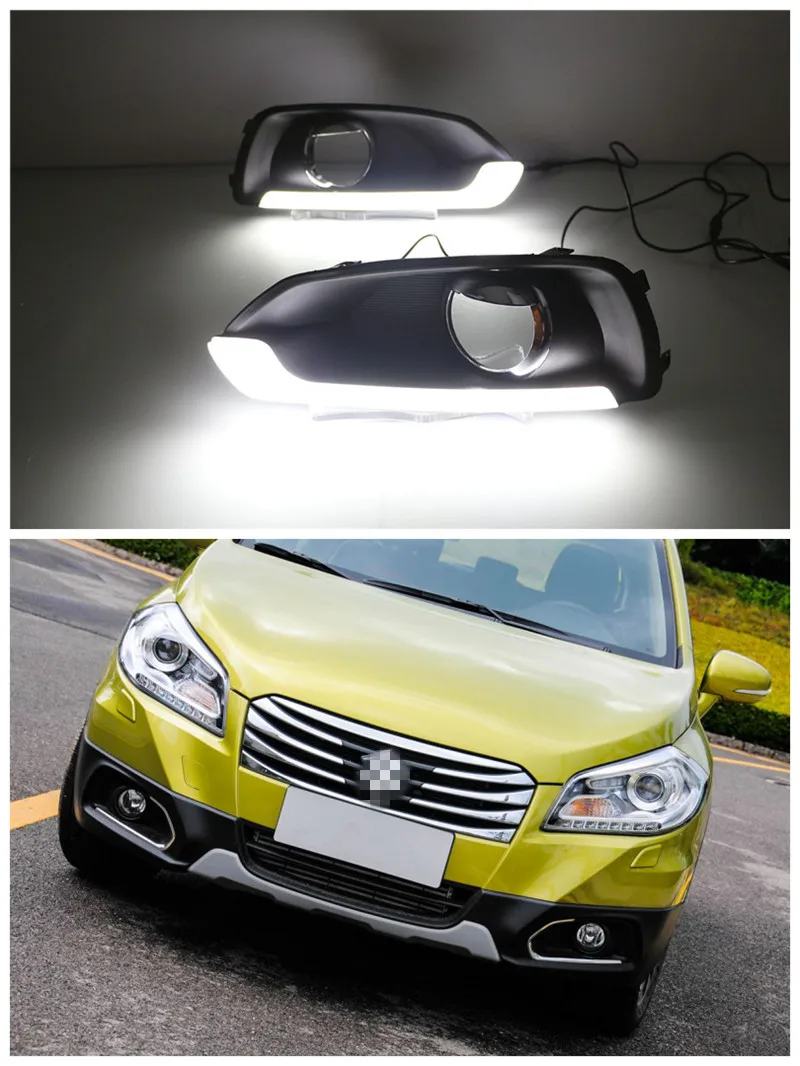 

Waterproof 12V Car LED DRL Daylight Kit For SUZUKI S-CROSS 2014 2015 2016 LED DRL Daytime Running Lights Fog Lamp Cover