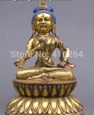 

Tibet Religion Bronze Gild Lotus Quan Yin Kwan-Yin Bodhisattva Buddha statue