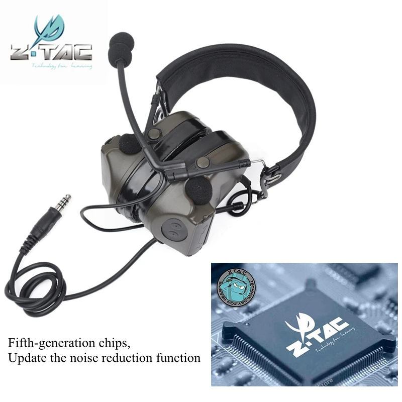 Гарнитура Z Tactical Airsoft fith Generation Chip Comtac II гарнитура Peltor авиационные наушники с