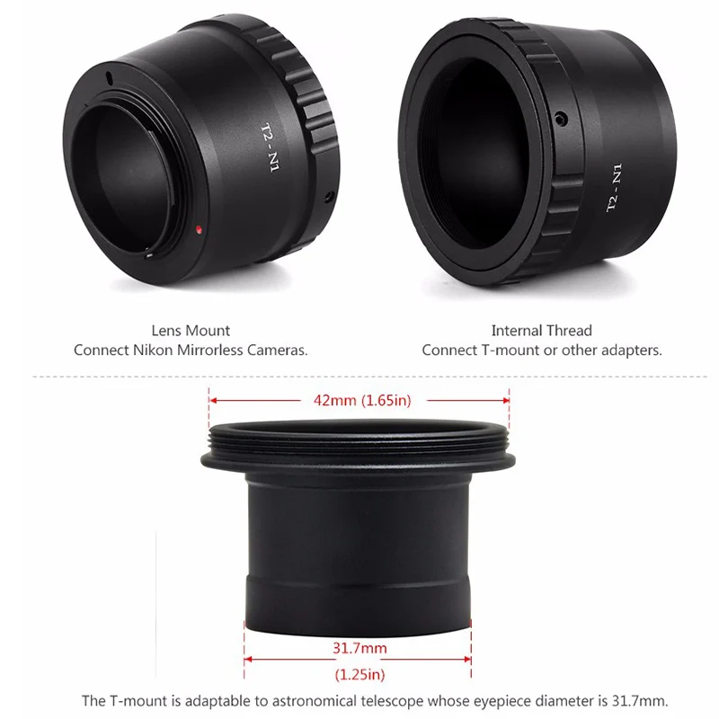 Т образное кольцо для беззеркальной камеры Nikon адаптер + окуляр 1 25 дюйма 31 7 мм