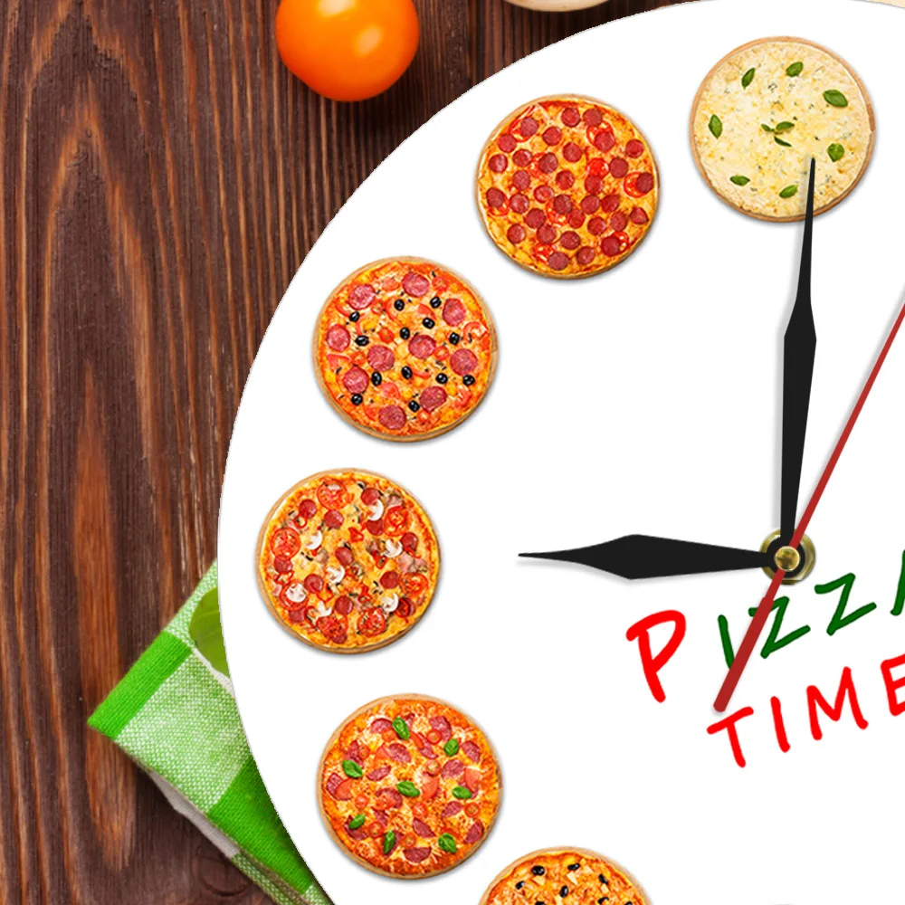 Современные настенные часы с разными вкусами в стиле пиццы, итальянские сны, кухонный Декор для дома, в стиле нейполярии, итальянские художественные часы для кухни, подарки для кухни