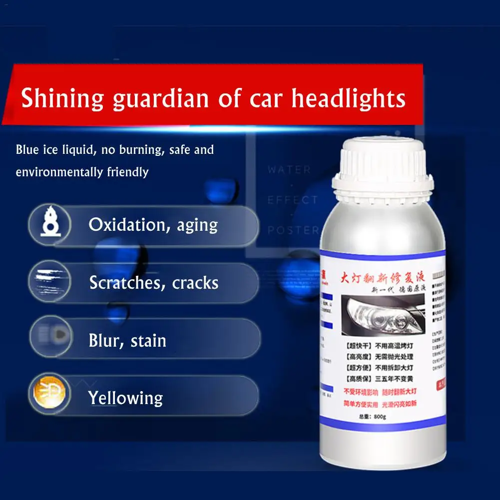 800ML Car Headlight Repair Refurbishment Liquid Auto Headlight Restoration Agent Kit Scratches Lamp Renovation Agent car scratch remover,car headlight restoration kit