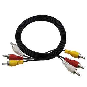 

50pcs 3 RCA to 3 RCA Composite Audio Video AV Cable Cord Male to Male
