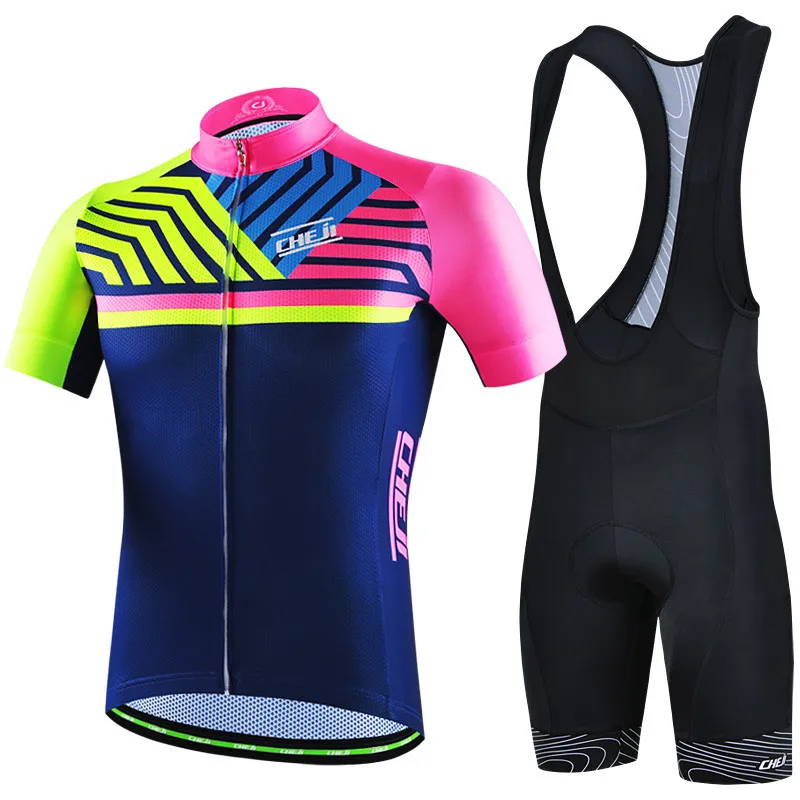

Cheji Men Cycling Jersey Ropa Ciclismo Pro Racing mtb Bicycle Cycling Clothing Short Sleeve Bike Jersey Clothes Maillot Ciclismo