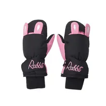 Детские уличные варежки с героями мультфильмов, водонепроницаемые толстые теплые повседневные лыжные перчатки на липучке и т. Д