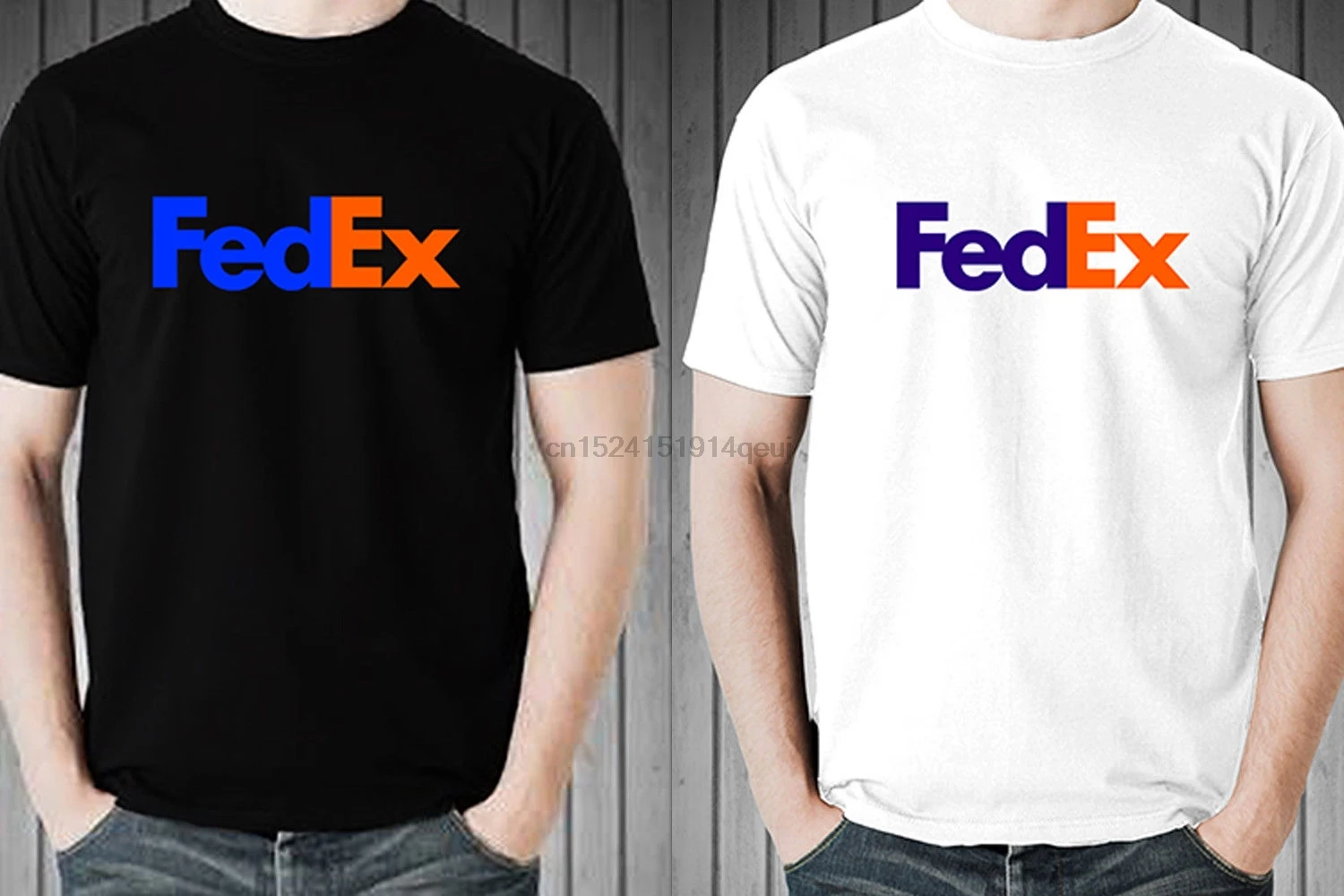 FedEx EXPRES LOGO Мужская черная белая футболка хлопковая Футболка с кружевными