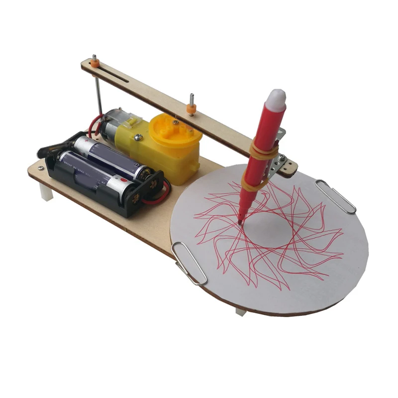 

Wooden Diecast Home Two-Speed Plotter Diy Student Technology die cast Production Invention Toy Laboratory Equipment Boy Gifts