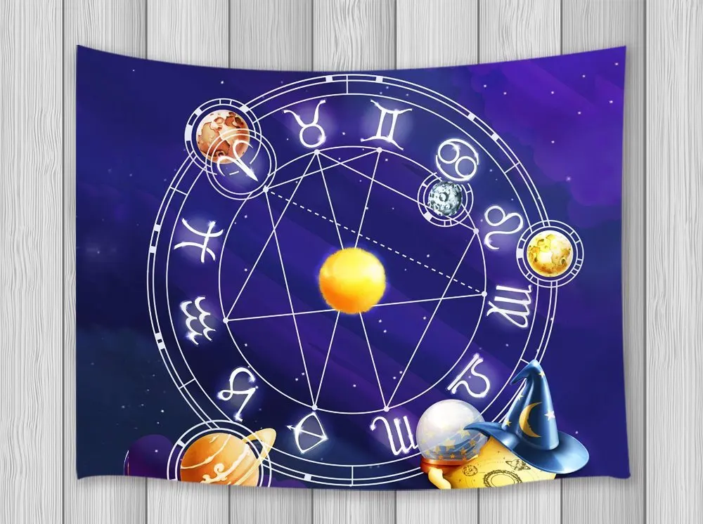 Astrology Decor Tapestry Constellation Map Wall Art Hanging for