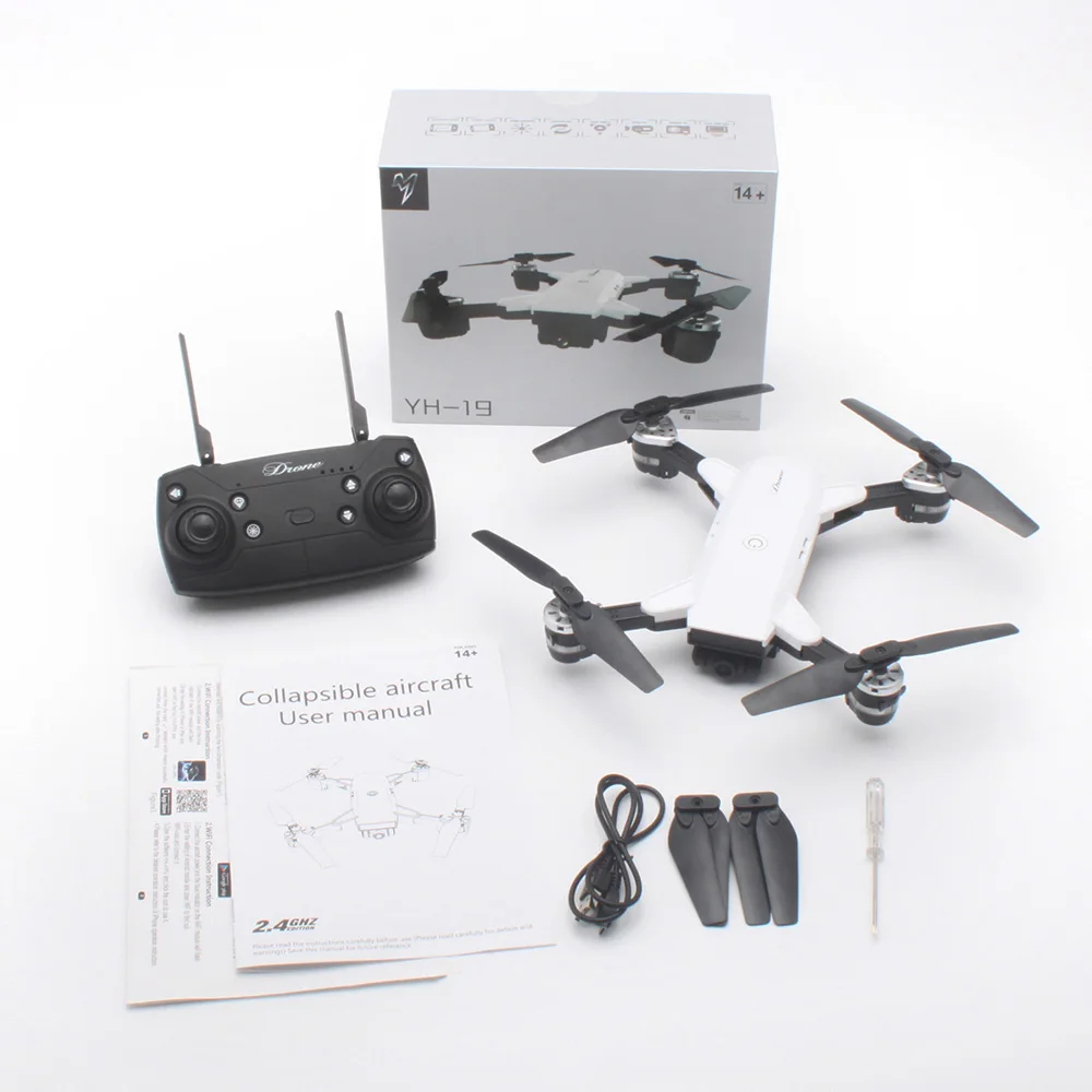 Складной Радиоуправляемый квадрокоптер Дрон RTF WiFi FPV g сенсор режим удержания