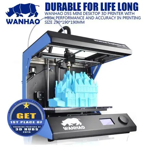 Wanhao Duplicator 5S – 3D-принтер от компании WANHAO c высокой скоростью печати(до 300 мм/сек). Возможна поставка со склада в России(спрашивайте продавца). Возможно безналичный расчет для организаций