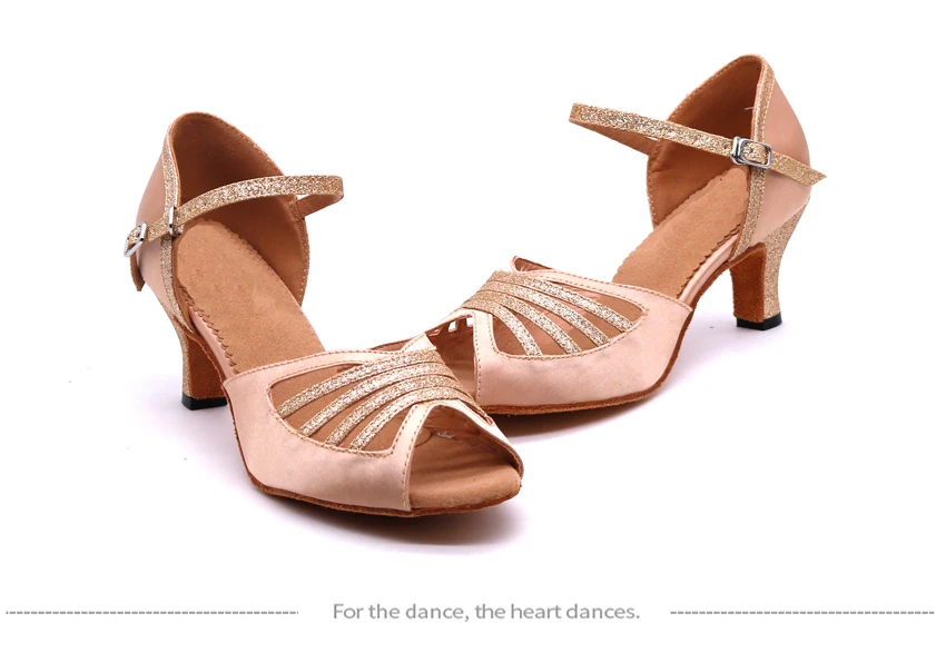 Samisoler/Новинка 2018 года туфли для латинских танцев Salsa Женская атласная + PU бусины мягкая подошва модные сандалии со стразами бальные туфли