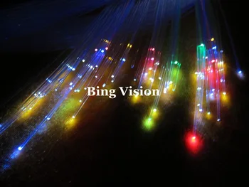 

5 color fiber optic Star ceiling kit, 100 pcs 1.0mm PMMA optic fiber 2.5m long , with 4W LED illuminator