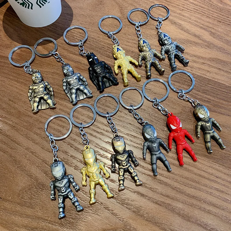 

NEW Marvel Avengers Metal Keychain Captain America Batman Spiderman Keychain Key rings For Fans Gift