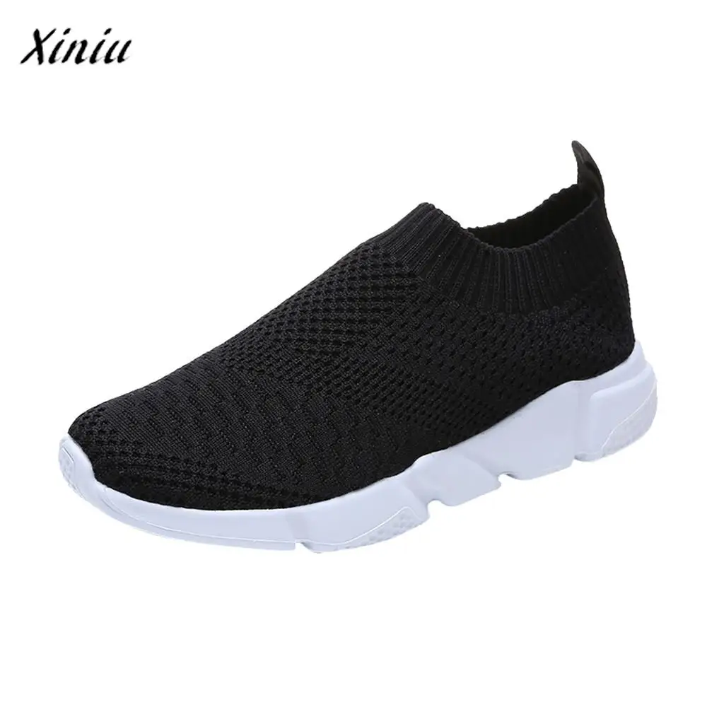 

xiniu Sports Women Outdoor Mesh Shoes Casual Solid Pink Slip On Comfortable Soles Running Soft Sports Shoes Female Shoes #A0126