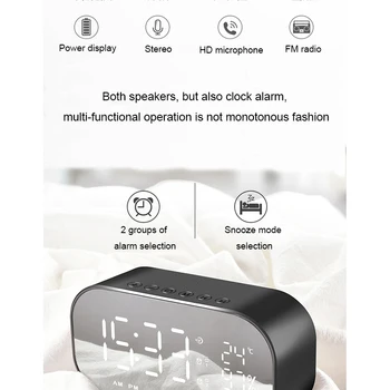 

Home LED Display Digital Table temperature Alarm Clock Multifunction Intelligent Wireless Bluetooth Clock FM radio with Speakers
