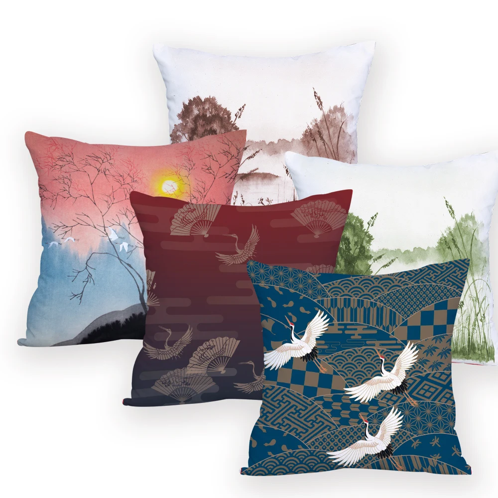 

Pop cushion cover colorful decorative cushions custom Hot Sale pillow cover crane cushions decorative cushion covers for car