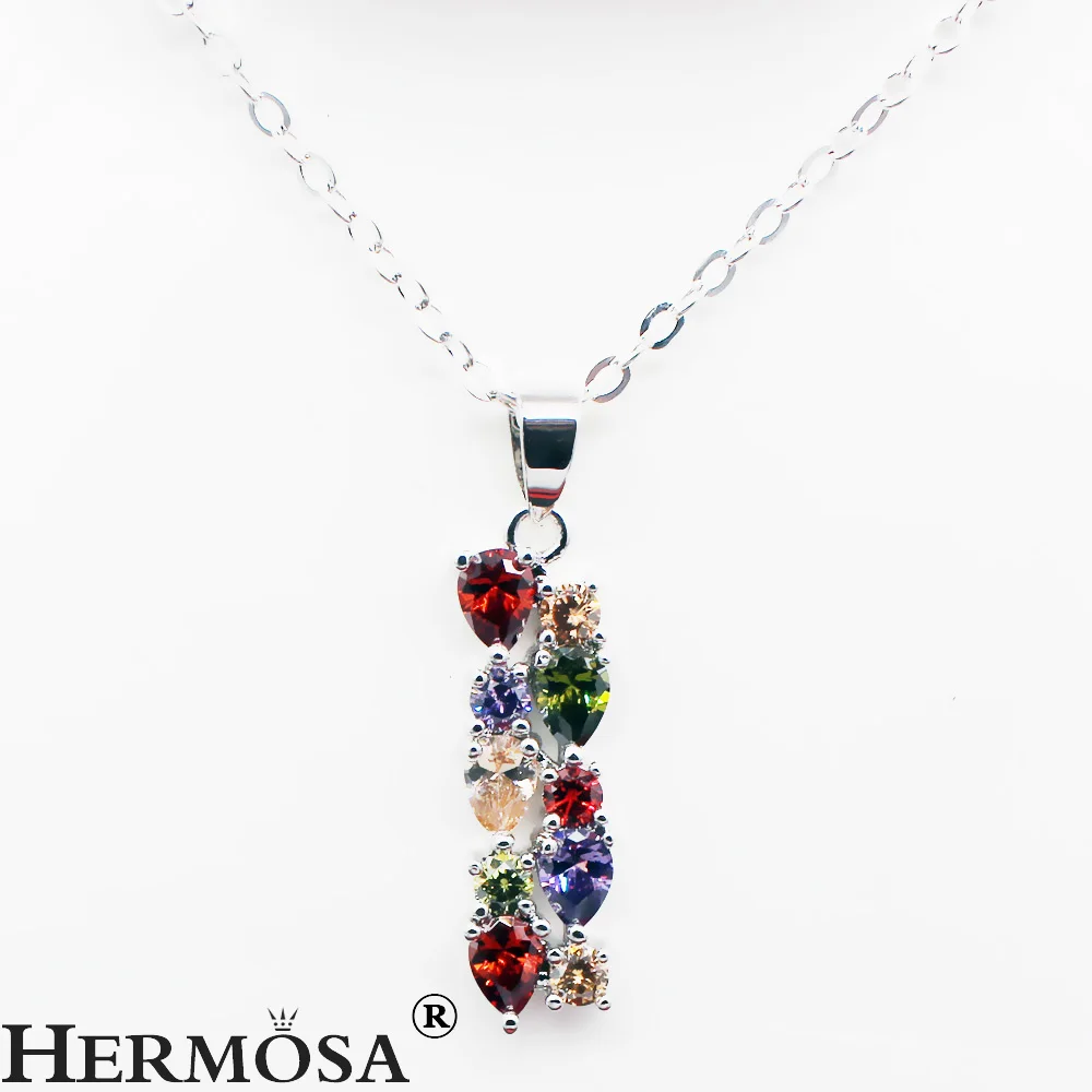 Hermosa новый дизайн для женщин очаровательный блестящий ожерелье из стерлингового