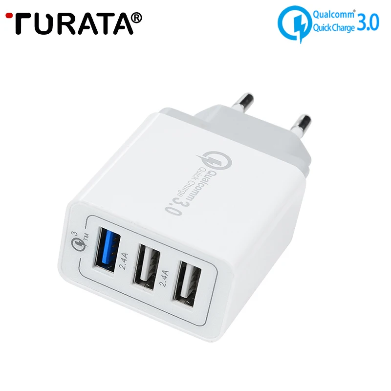 TURATA QC 3 0 USB настенное зарядное устройство универсальное быстрое 30 Вт Быстрое для