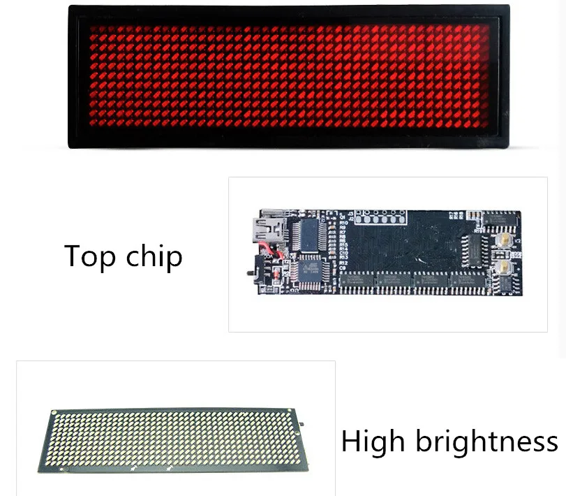 Светодиодный нагрудник для работы с карточкой, электронный дисплей, светодиодный значок, визитная карточка, прокрутка, рекламный экран, светодиодный, товарный знак
