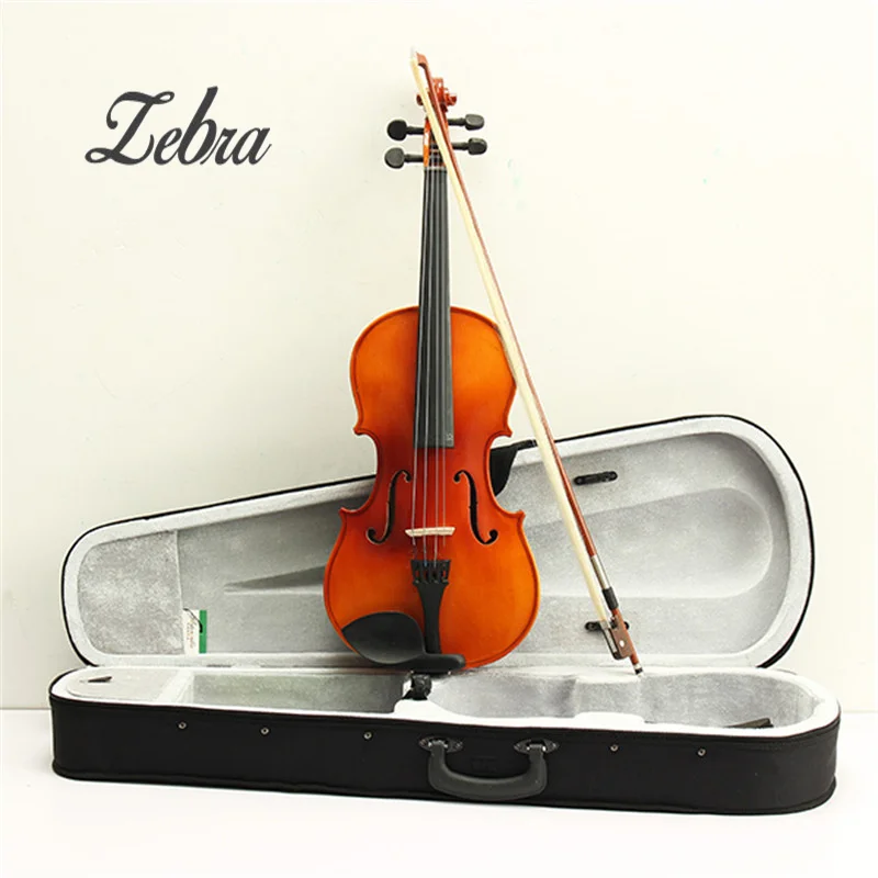 

Aston 4/4 Spruce wood Carving Violin with Bow String Rosin Mute Case AV-30