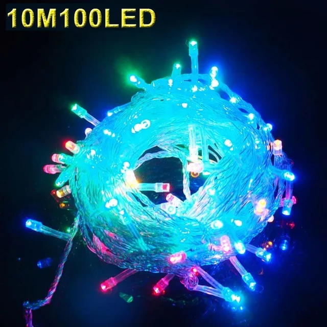 

10M 100 LED Strip Light Home Outdoor Holiday Christmas Decorative Wedding xmas String Fairy Garlands Strip Party Lights