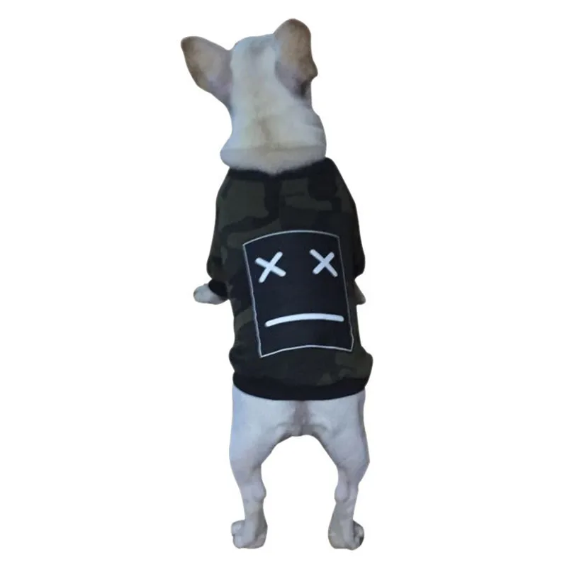 Камуфляж T рубашка одежда для собак для маленькие собаки любимчика дизайн жилет с капюшоном для маленьких собак и кошек