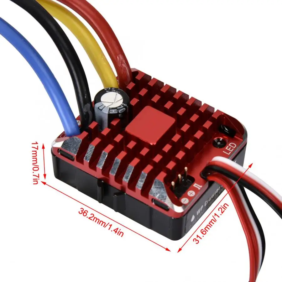 80A Водонепроницаемый 1080 матовый ESC RC Автомобиль матовый ESC электрический регулятор скорости XT60 разъем для 1/10 RC Гусеничный RC модель аксессуары