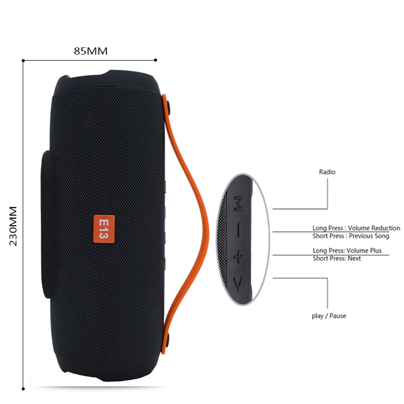 E13 Mini Portable Wireless Bluetooth Speaker 7