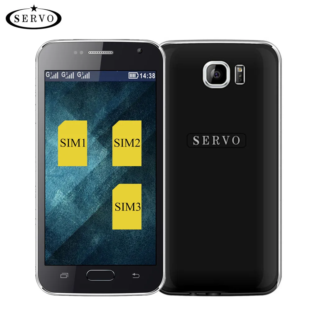 Three SIM Card Original Phone S6 4 6 Quad Band Mobile phone GSM WIFI Bluetooth Support