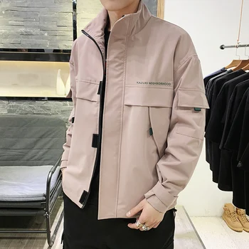 

2019 Safari Style Jackets Printing Autumn And Winter Men's Jackets Coats Multi-Pocket Men's Jackets