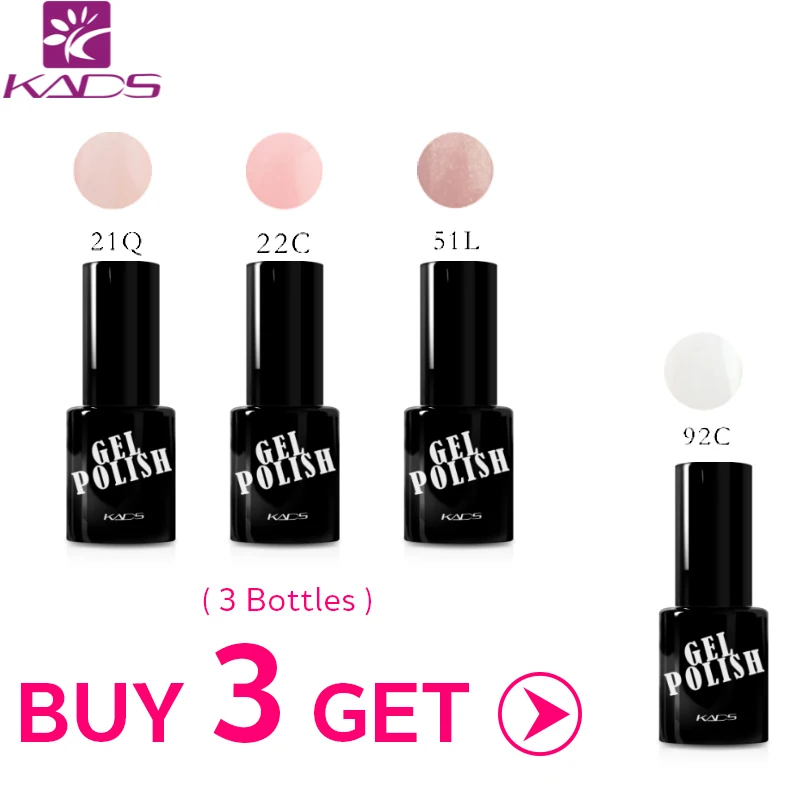 

KADS Buy 3 Get 1 Gift 9.5ml Gel Nail Polish Soak Off LED UV Gel Polish Gel Nail Long Lasting Professional Color Nail Gel