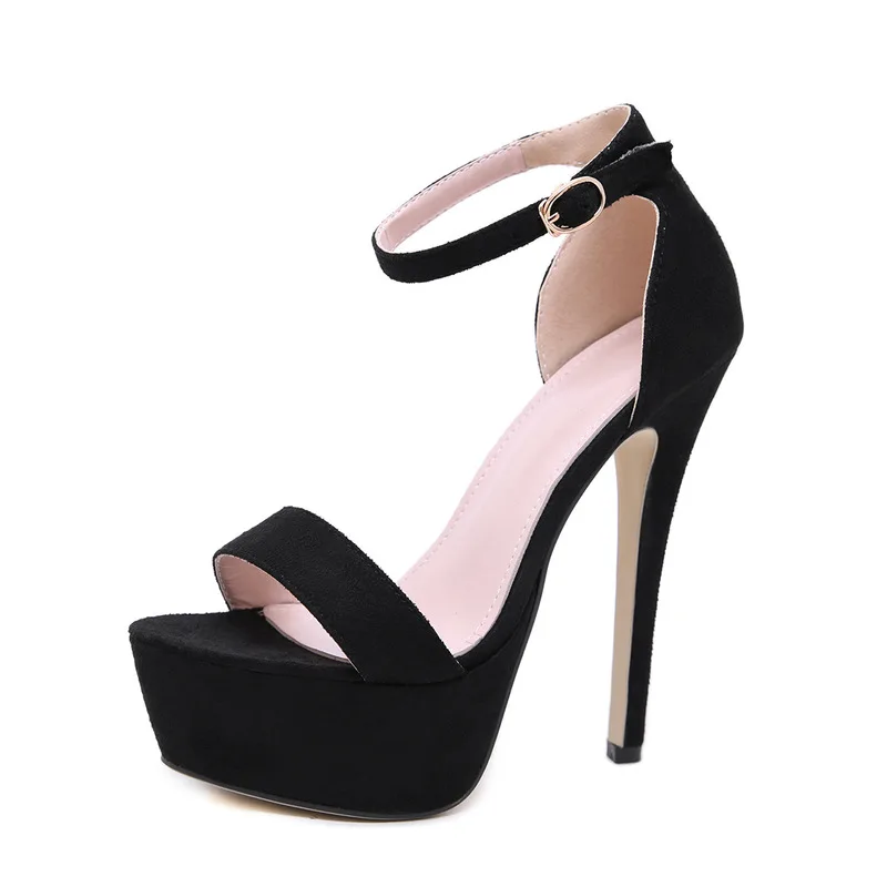 

2019 NEW High Heels Sandals Summer Sexy Ankle Strap Open Toe Party Dress 16CM Platform Gladiator Women Shoes Size 35-40