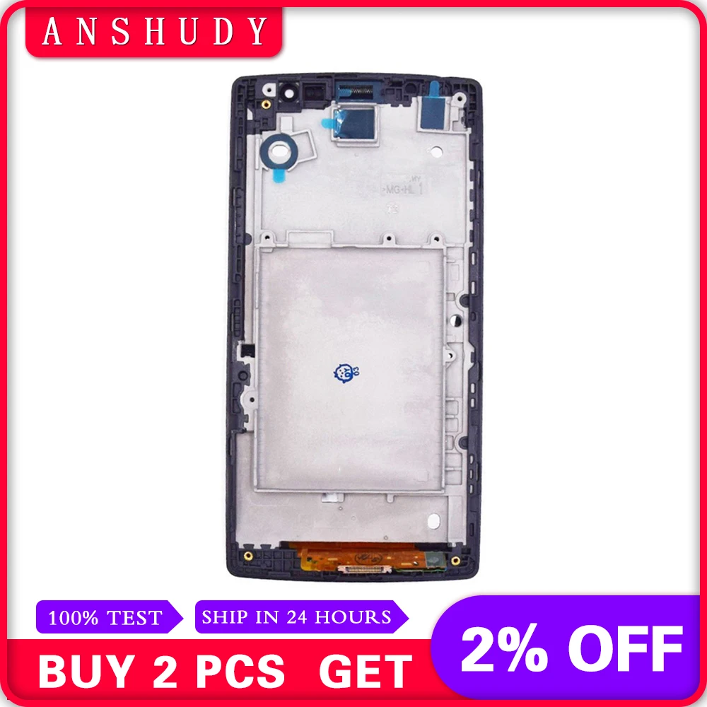 

LCD Display Panel Module + Black Touch Screen Digitizer Sensor Assembly Frame For LG Spirit 3G 4G LTE H440N H440 C70 H442 H422
