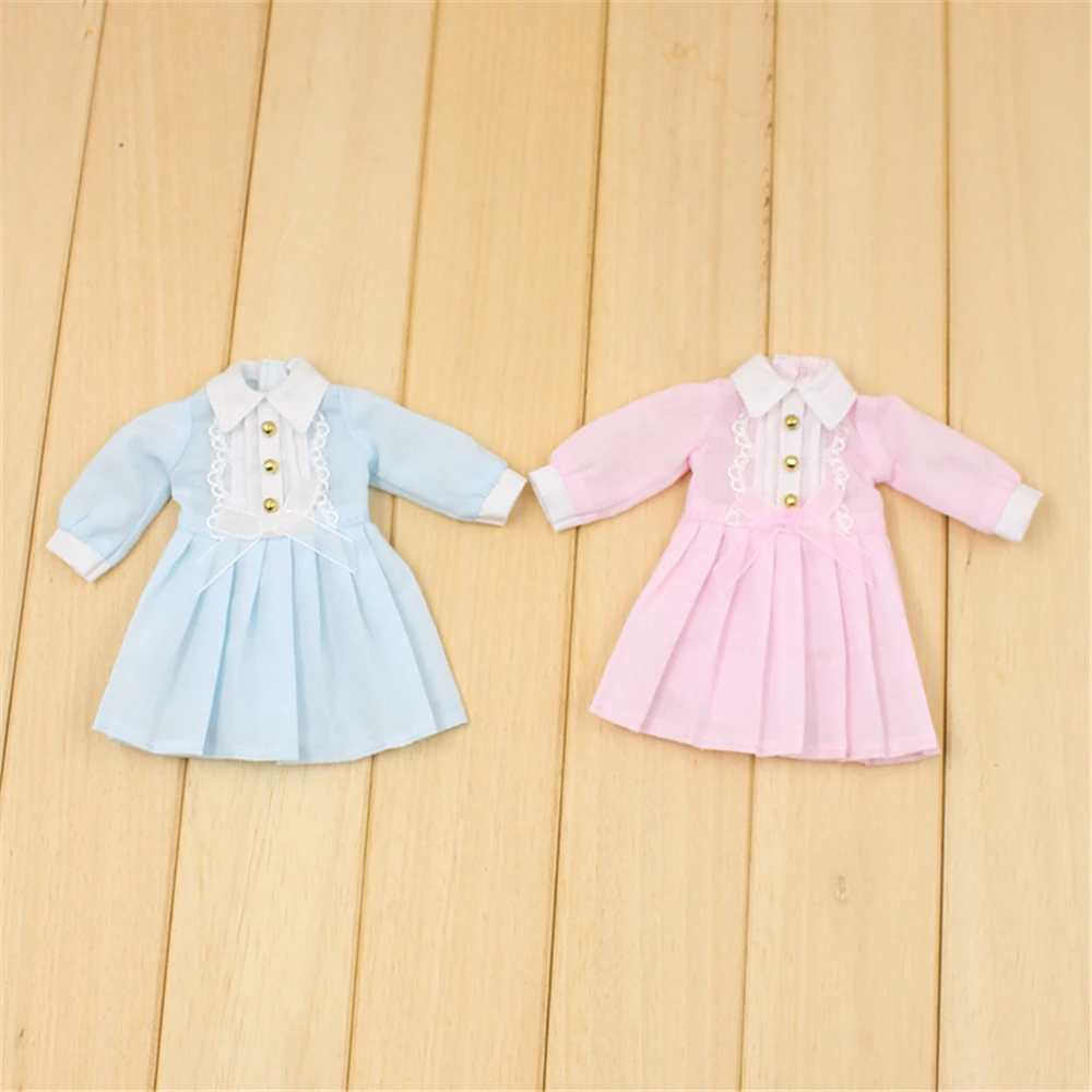 

Clothes For 1/6 Blyth Dots Lace Dress 2 Colors