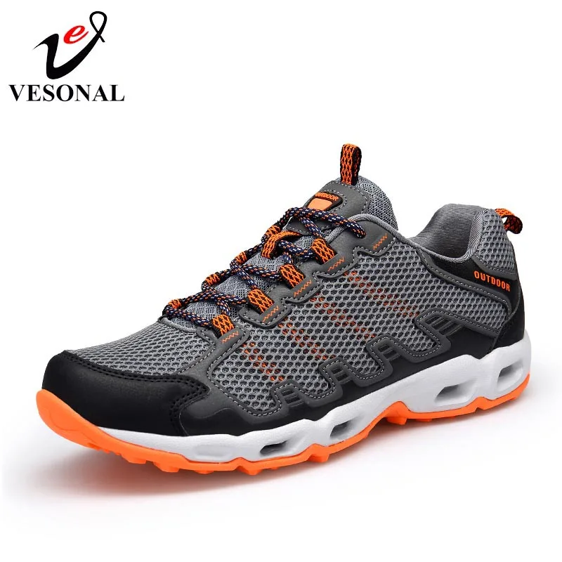 

VESONAL Unisex Breathable Light Mesh Patchwork Men Shoes Casual Sneakers Couples Male Water Walking Footwear Summer Spring 586