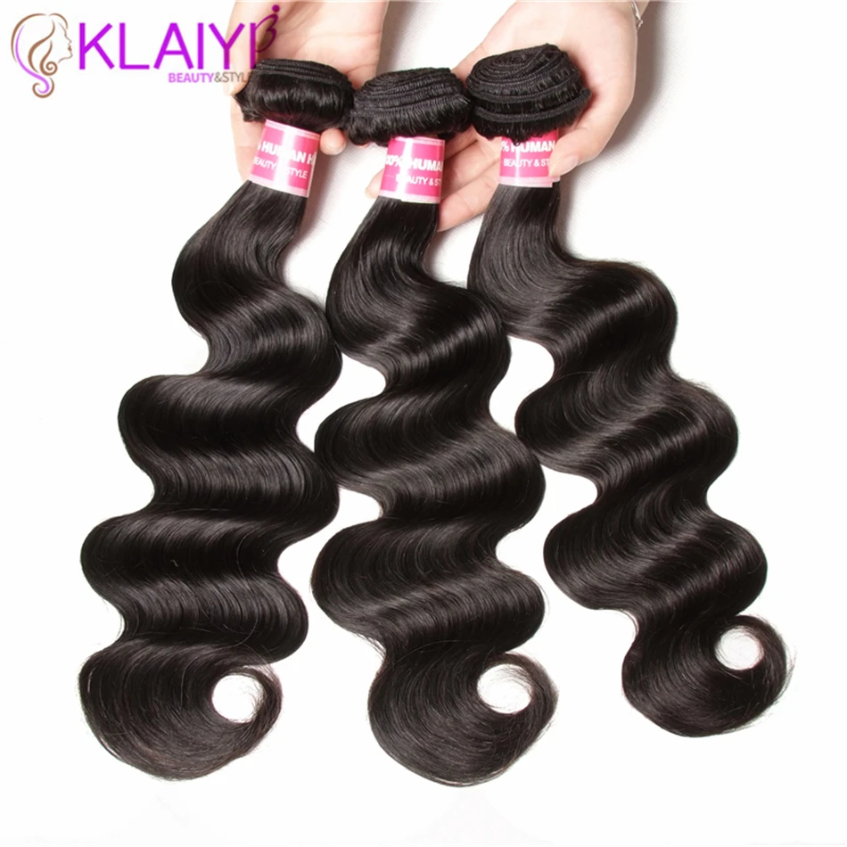 Klaiyi Hair Body Wave Bundles Indian Hair 1 Piece 100 gram Human Hair Weave Natural Color Extension Remy Hair Klaiyi Hair Body Wave Bundles Indian Hair 1 Piece 100 gram Human Hair Weave Natural Color Extension Remy Hair