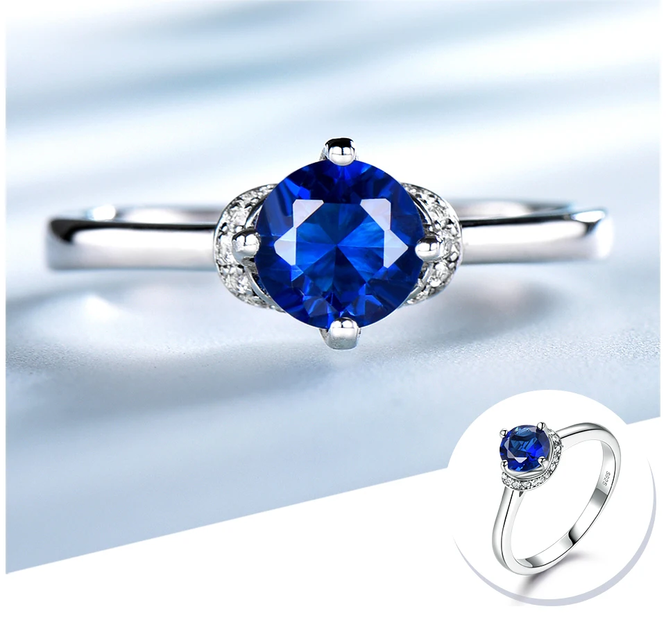 UMCHO Sapphire 925 sterling silver rings for women RUJ090B-1-pc (4)